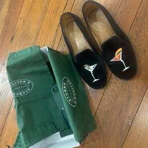 Stubbs & Wootton mens classic velvet Martini shoes size 11